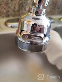 img 6 attached to Вращающаяся на 360 ° головка кухонного смесителя - сменный распылитель из твердой латуни с 3 режимами для защиты от брызг и экономии воды на кухне и в ванной комнате