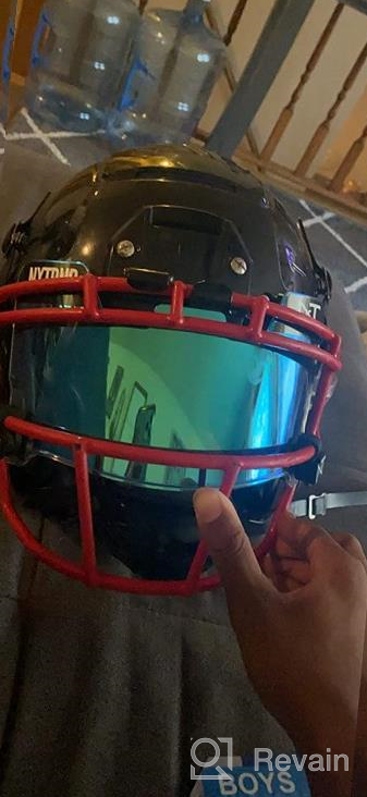 img 1 attached to Nxtrnd VZR1 Tinted Football Helmet Visor: Professional Shield For Youth & Adult Football Helmets With Clips, Decal Pack & Bag review by Kai Steinbach