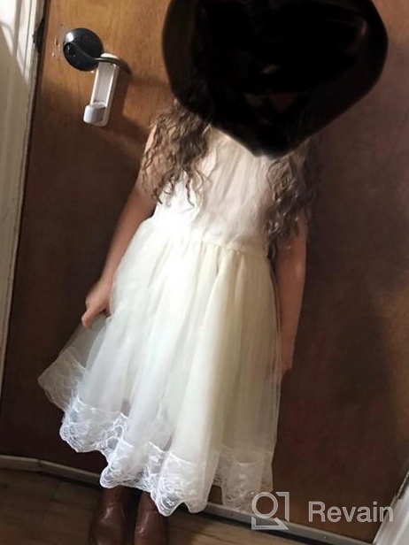 img 1 attached to Ivory Lace Vintage 👧 Flower Girl Dress by Bow Dream review by Luis Green