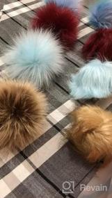 img 6 attached to 24 Pieces Faux Fox Fur Pom Poms DIY With Elastic Loop For Hats, Keychains, Scarves, Gloves And Bags Accessories - 12 Bright Colors (2 Pcs Each Color)