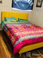 img 1 attached to Experience Chic Comfort With Flysheep'S Boho Bedding Set - 7 Pieces Queen Size Fit, Tribal Striped Prints, And Reversible Comforter review by Bernard Larjin