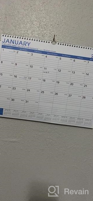 img 1 attached to Green 2023 Wall Calendar - Monthly Calendar With Thick Paper, Twin-Wire Binding, Hanging Hook, Large Blocks, And Julian Dates - Size 12" X 17" - Ideal For Jan. 2023 To Dec. 2023 Planning review by Micah Manus