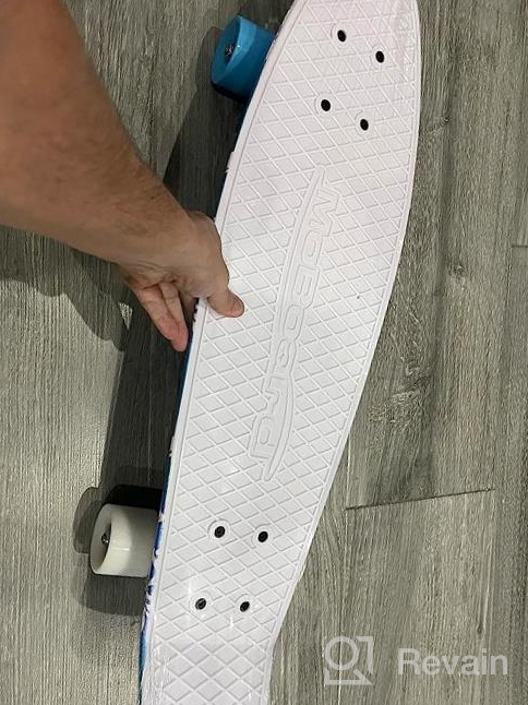 img 1 attached to Versatile 27-Inch Skateboard For All Ages - Beginner To Pro Level - Trendy Shortboard With Changeable Wheels review by Byron Lucas