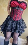 картинка 1 прикреплена к отзыву Women'S Frawirshau Corset Dress Bustier Lingerie Top & Steampunk Skirt Burlesque Halloween Costume от Steven Harper