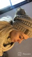 img 1 attached to 2-Pack Of Warm Winter Knit Slouchy Beanie Hats For Women With Faux Fur Pom Pom - Ideal For Skiing And Skullcap Style - FURTALK review by Luisana Brooks