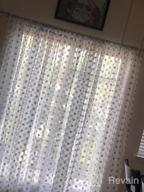 img 1 attached to Off-White Sheer Window Curtains With Pom Pom Embroidery - DriftAway Olivia White Voile Chiffon, Set Of 2 Panels With Rod Pocket, 52"X 84 review by Kino Gerami