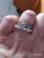 img 1 attached to Women'S Eternity Band Ring In 18K White Gold Filled With Sparkling Cubic Zirconia review by Sarah Gonzalez