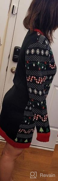 img 1 attached to Cute And Comfy Oversized Christmas Sweater Dress For Women By Glamaker review by Megan Davis