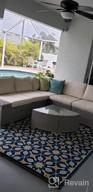 img 1 attached to Transform Your Outdoor Space With Do4U'S 6-Piece Rattan Sofa Set In Turquoise: Sturdy Steel Frame, Plush Cushions, And Elegant Glass Coffee Table review by Kayla Walton