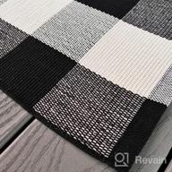 img 1 attached to Stylish Lamberia Checkered Area Rug In Classic Buffalo Plaid Pattern - Indoor/Outdoor Black And White Checkered Carpet Perfect For Kitchen, Hallway, And Beyond - 2' X 4'3" Size review by Michelle Meyer