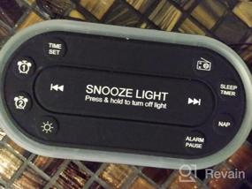 img 7 attached to Housbay Glow Маленький будильник-радио для спален с 7-цветным ночным светом, двойным будильником, диммером, зарядным устройством USB, резервным аккумулятором, таймером сна, FM-радио с таймером автоматического отключения для кровати