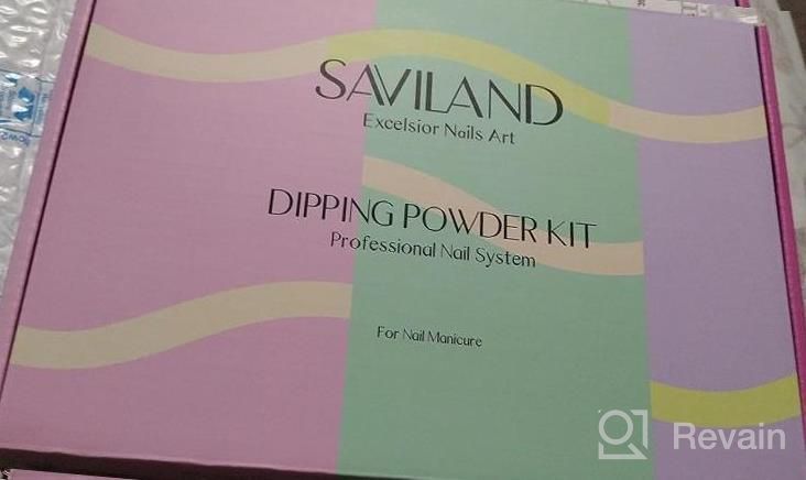 img 1 attached to Saviland Dip Powder Nail Kit, 20 Colors Dip Nails Powder Starter Kit Glitter Gold Red Black White Clear Dipping Powder With Dip Base And Top Gel Activator Brush Saver For French Manicure Nail Art review by Josh Sharp