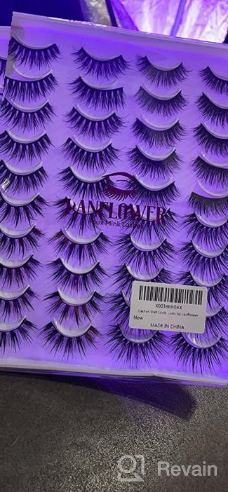 img 1 attached to 20 Pairs 4 Styles Faux Mink Lashes - Natural Look False Eyelashes For Fluffy Wispy Soft Fake Cat Eye By Lanflower review by Dave Johnson