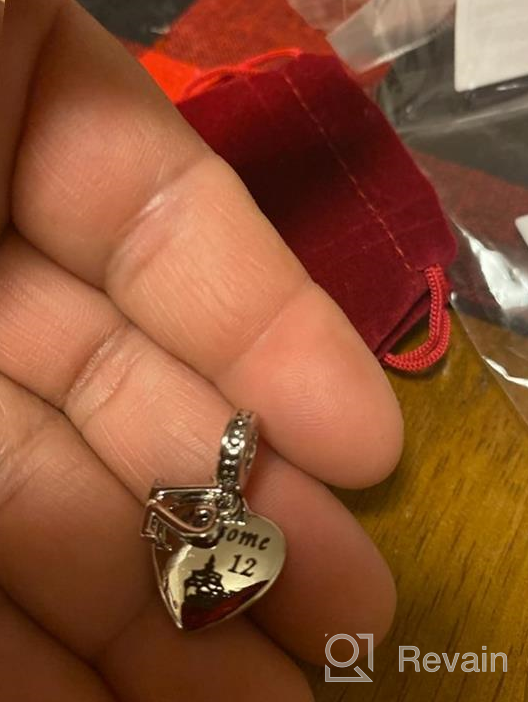 img 1 attached to 💎 SBI Jewelry Love Heart Charm: The Perfect Birthday Gift for Women With Numbers and Letters Dangle Pendant review by Jackie Sturgeon