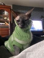 img 1 attached to Soft And Warm Striped Sweater For Cats And Small Dogs - High Stretch, Perfect For Male And Female Kittens - Knitwear Pet Clothes review by David Vargas