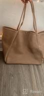 img 1 attached to Luxury HOXIS Oversize Vegan Leather Tote Women Weekender Bag - Perfect For Shopping, Travel & Everyday Use! review by Greg Harris