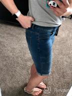 img 1 attached to Flattering And Comfortable: Aodrusa Women'S Stretchy Denim Bermuda Shorts For Curvy Figures review by Francis Heart
