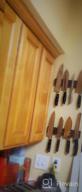 img 1 attached to Ash Wood Magnetic Knife Holder Strip - Deep Grey 18 Inches, No Drill Required - Ideal Utensil Organizer For Kitchen Knives, Refrigerator And Wall Storage, Without Knives - By FINDKING review by Terry Reed