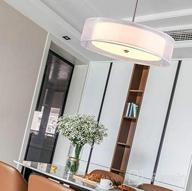 img 1 attached to Stylish And Elegant Double Drum Pendant Light With Adjustable Height - TZOE Drum Light review by Jaie Bobin