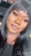 img 1 attached to 18 Inch Brazilian Virgin Human Hair Wig With Bangs, Soft Straight Style, No Lace Front, Black Color, 130% Density For Black Women - Machine Made, Glueless And Perfect For SEO review by Michael Custodio