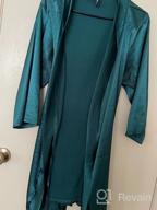 img 1 attached to ALLEGRACE Women Plus Size Satin Wrap Front Kimono Robes Short Pajamas With Belt review by Heather Jackson