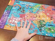 img 1 attached to 250 Piece Jigsaw Puzzle For Kids Ages 8+ | Colorful Rainforest Jungle Educational Toy | Stimulate Learning & Family Fun | 14.2” X 19.3” review by Samantha Bryant