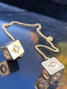 img 3 attached to 🎲 Star Wars Lucky Dice Pendant Necklace - Officially Licensed 3D Gold Plated Stainless Steel Artwork