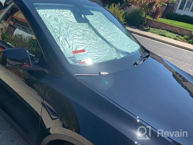 img 1 attached to Motrobe Tesla Model Y Glass Roof Sunshade Front & Rear Top Windows Sun Shade Won'T Sag With Skylight Reflective Covers Black Set Of 4 review by Darius Slater