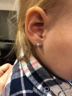 img 1 attached to 👑 Sterling Silver Princess-cut Mini Huggie Hoop Earrings: Ritastephens 3.5x9 Mm review by Sara Murphy