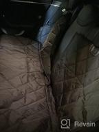 img 1 attached to Premium Black Extra Large Dog Seat Cover For Full Size Trucks And Large SUVs - 4Knines Without Hammock And Middle Seat Belt Capable - USA Company review by Sam Thorpe