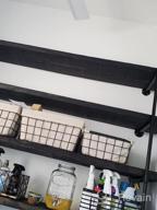 img 1 attached to Industrial Wall Mounted Iron Pipe Shelving Bracket: Perfect For Garage Storage & Home Decor! review by Josh Cooper