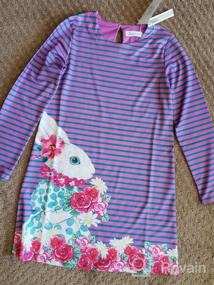 img 5 attached to 🦄 Quedoris Girls Dress: Unicorn Printed A-line Long Sleeve Casual Dress for Kids (4-10 Years)