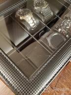картинка 1 прикреплена к отзыву 20 Slot Watch Box Organizer - BEWISHOME Metal Hinge Carbon Fiber Design Glass Top Large Holder Black SSH04C от Edward Taylor