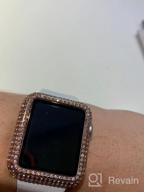 img 1 attached to Apple Watch Band 38Mm 40Mm 41Mm Bling Diamond Rhinestone Metal Link Bracelet For Women Series 8 7 6 5 4 3 2 1 SE Rose Gold Compatible review by Michael Altayeb