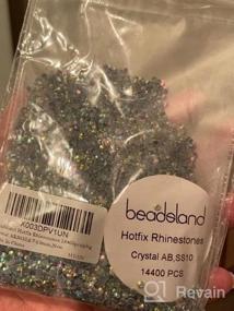 img 5 attached to Beadsland Emerald Hotfix Rhinestones Bulk - 14400Pcs Of SS10 (2.7-2.9Mm) Green Hot Fix Rhinestones For DIY Crafts And Clothing Decoration