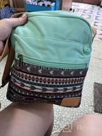 img 1 attached to Stylish Canvas Crossbody Bag And Purse Set For Women And Girls - Leaper review by Angelica Boiter