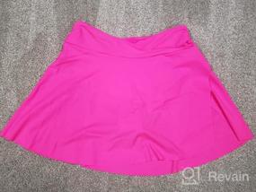 img 5 attached to Women'S High Waisted Swim Skirt Tummy Control Ruched Bikini Bottom By Aleumdr
