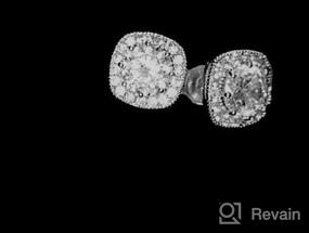 img 6 attached to Chic Cubic Zirconia Halo Stud Earrings: Glamorous Fashion Jewelry for Women & Men