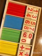 img 1 attached to Wooden Counting Stick Set: Educational Math Toy With Number Cards And Rods Box By Alytimes review by Gavin Hernandez