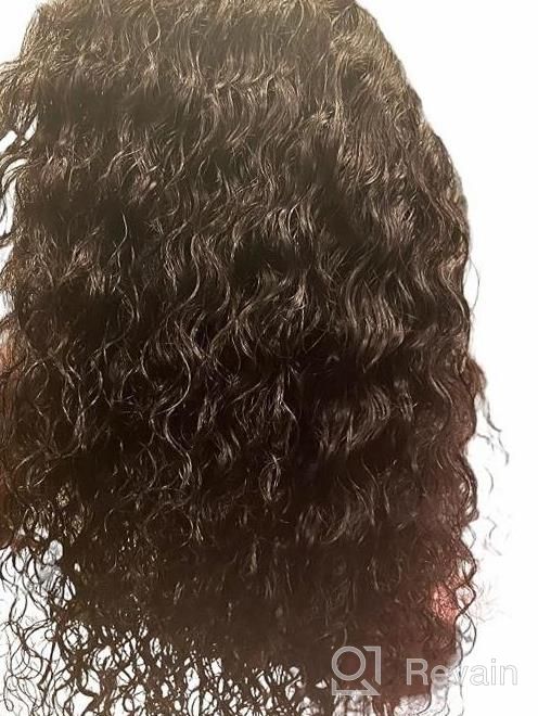 img 1 attached to HUA Curly Human Hair Wig For Black Women Human Hair Glueless Kinky Curly Short Bob Wig Human Hair Brazilian Glueless Wigs Human Hair Pre Plucked With Side Part Lace Wig 12 Inch Bob Wig 150% Density review by Yolanda Martinez