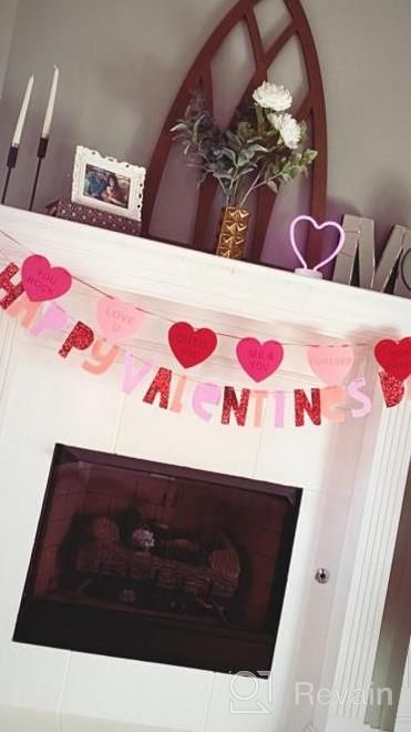 img 1 attached to Valentine'S Day Felt Heart Garland Banner - 9.8 Ft For Wedding, Engagement & Anniversary Parties review by Nicholas Serafini