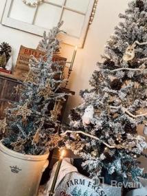 img 7 attached to Придайте элегантности вашей рождественской елке с помощью гальванизированного ободка Hallops - регулируемой металлической юбки для больших и маленьких деревьев, праздничного рождественского декора.