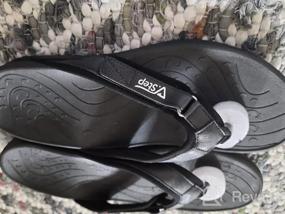img 8 attached to V.Step'S Black Leather Flip Flops With Arch Support: Perfect For Men And Women With Plantar Fasciitis