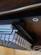 img 1 attached to Under Desk Storage Shelf 1 Pack - Metal Drawer Slide Out For Home Office, 12.6'' X 9.45''X 3.93'', No Drill/Drill Cable Management Tray Basket Organizer Rack review by Scott Lavimodiere