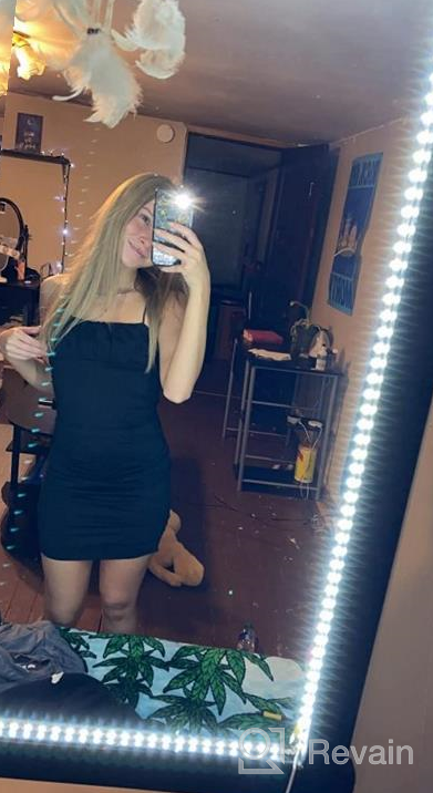 img 1 attached to Flaunt Your Curves With This Gorgeous Verdusa Ruched Mini Cami Bodycon Dress For Women review by Seth Shea
