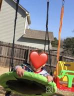 img 1 attached to 24In Kid Tree Swing W/ 900D Waterproof Oxford Platform - Adjustable Hanging Ropes For 1-2 Kids By Odoland! review by Lisa Chavez