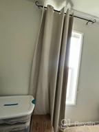 img 1 attached to Light Grey Linen-Look 96-Inch Thermal Curtains: Perfect For 100% Blackout Patio Doors And Sliding Glass Doors review by Damian Grotting