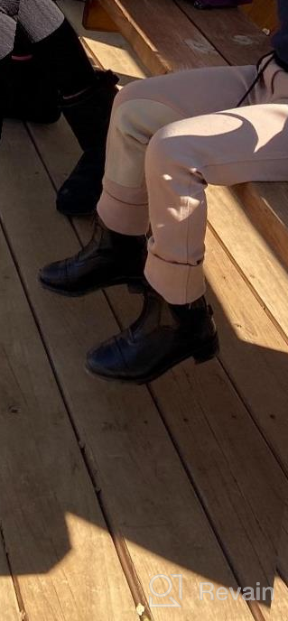 img 1 attached to Saxon Syntovia Zip Paddock Boots: Top Choice for Children's Equestrian Footwear review by Mohamed Greene