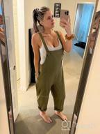 img 1 attached to Stylish Sleeveless Cotton Linen Jumpsuits For Women With Baggy Wide Legs By AMEBELLE review by Dean Pascual