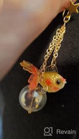 img 6 attached to DAMLENG Funny Cute Acrylic Resin Simulation Fish in Bag Dangle Earrings - Unique and Lightweight Goldfish Dangle Drop Earrings. Perfect Jewelry Gift for Girls and Women.